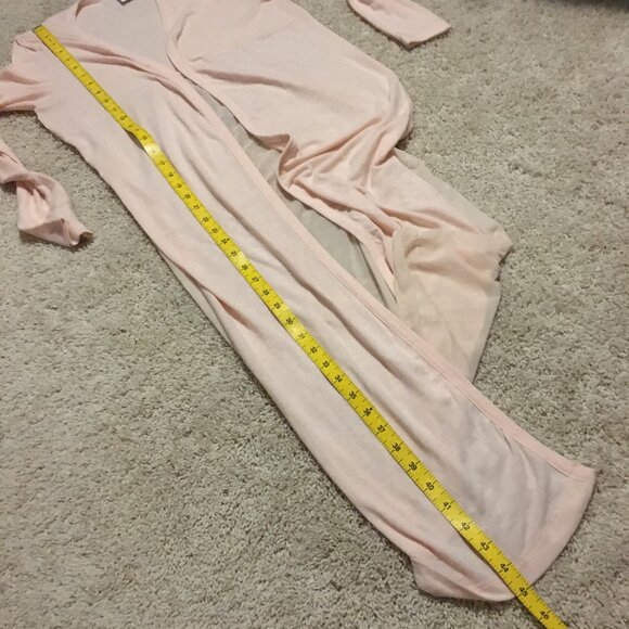 Powder Pink Open Duster Princess Babydoll Cardigan - Picture 12 of 12